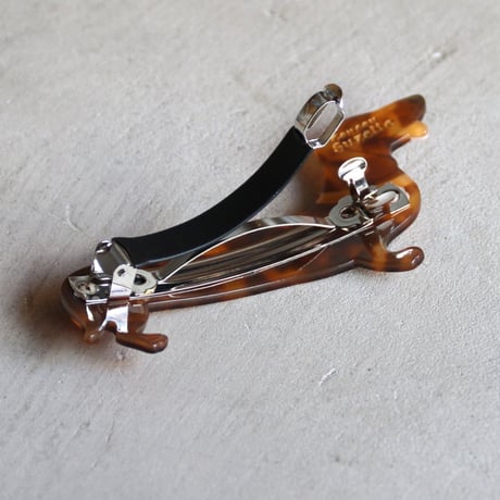 ククシュゼット 正規商品 ヘア アクセ クリップ バレッタ Coucou Suzette ダックス バレッタ ブラウン  (dachshundbarrette)