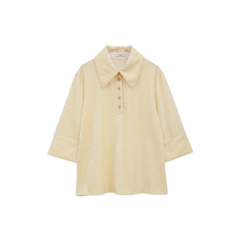 新品タグ付 店舗購入CLANE CRUSHED VELOUR POLO TOPS CLANE / CRUSHED VELOUR POLO TOPS / 191224062 |