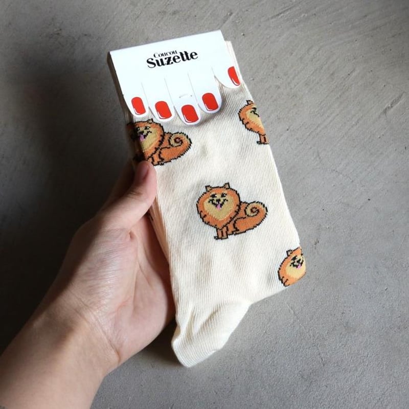 ククシュゼット 正規商品 靴下 レディース おしゃれ かわいい 犬