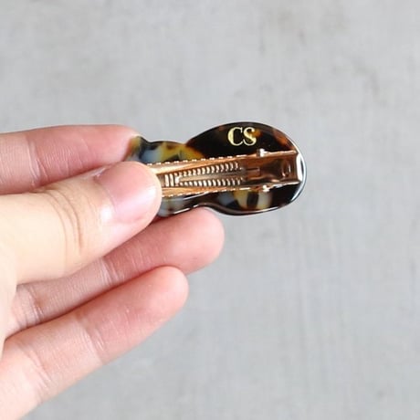 ククシュゼット 正規商品 ヘアアクセ クリップ ピン 猫 サビ猫 ヘアピン フランス Coucou Suzette トータスシェル キャット ヘア クリップ ブラウン (shellcatclip)