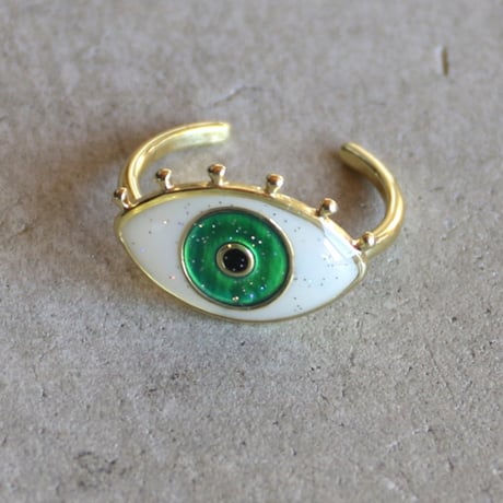 ククシュゼット 正規商品 アクセ 指輪 アイ ムード リング Eye Mood Ring ホワイト×ゴールド White×Gold (eyering)