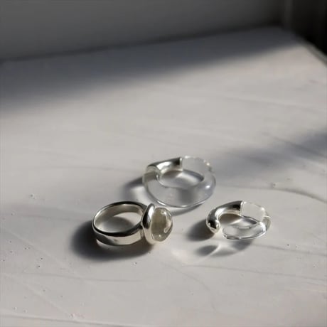 TEN. 正規商品 ユニセックス アクセサリー テン グラス プール イヤーカフ シルバー【即日発送】(ec-0008)