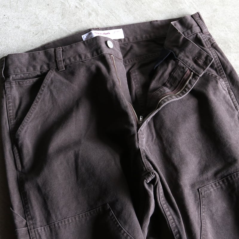 【希少】40s vintage ox hide work pants 股リベット HIDEANDSEEK / Ox Double Knee Work Pant(washed)