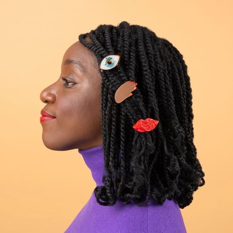 ククシュゼット 正規商品 ヘアアクセ クリップ ピン ヘアピン リップ 唇 フランス Coucou Suzette リップ ヘア クリップ レッド(lipclip)