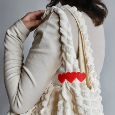 ククシュゼット 正規商品 ヘア アクセ クリップ バレッタ Coucou Suzette ハート フレンチ バレッタ レッド  (heartbarrette)