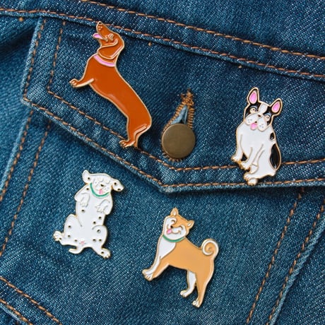 ククシュゼット 正規商品 ピンバッジ ドッグ 犬 ブローチ 可愛い おしゃれ ギフト プレゼント アクセサリー Coucou Suzette フランス Dog Pin 17種類展開(dogpin)