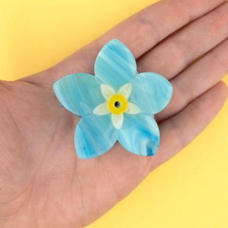ククシュゼット 正規商品 ヘア アクセ クリップ かわいい 花 Coucou Suzette 忘れな草 ヘア クロー Forget Me Not Hair Claw ブルー (fmnclaw)
