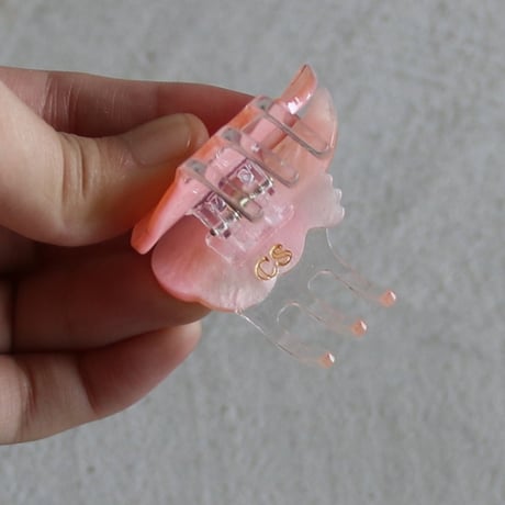 ククシュゼット 正規商品 ヘア ミニ アクセ クリップ 海 夏 魚 Coucou Suzette  エビ ミニ ヘアクロー  ピンク  (shrimpminiclaw)