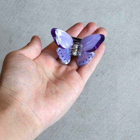 ククシュゼット 正規商品 ヘア アクセ クリップ 蝶 虫 かわいい Coucou Suzette 紫 蝶 ミニ ヘア クロー パープル(pubutterflyminiclaw)