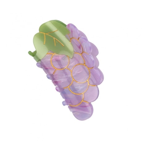 ククシュゼット 正規商品 ヘア アクセ クリップ かわいい 果物 フルーツ フランス Coucou Suzette ブドウ ヘア クロー パープル(grapeclaw)