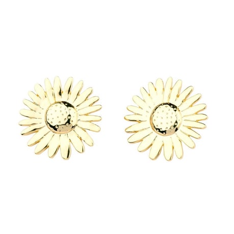 ククシュゼット 正規商品 ピアス レディース 2個売り 両耳用 花 かわいい フランス ヒマワリ イヤリング ゴールド (goldsunflowerear)