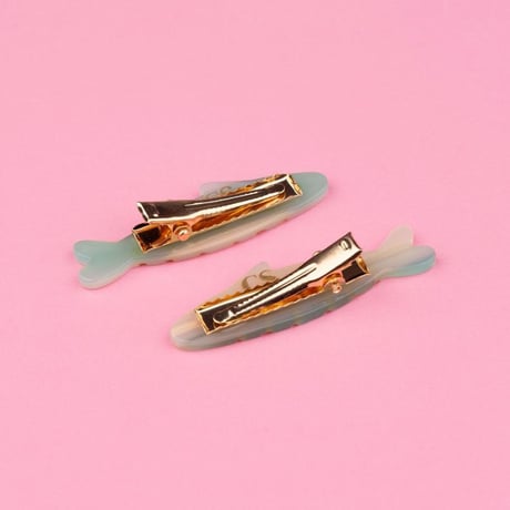 ククシュゼット 正規商品 ヘア アクセ ピン かわいい 海 魚 フランス Coucou Suzette イワシ クリップ セット(sardinesclip)