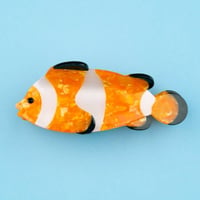 ククシュゼット 正規商品 ヘア アクセ クリップ かわいい 海 夏 魚 生き物 フランス Coucou Suzette カクレクマノミ ヘア クロー オレンジ(clownfishclaw)
