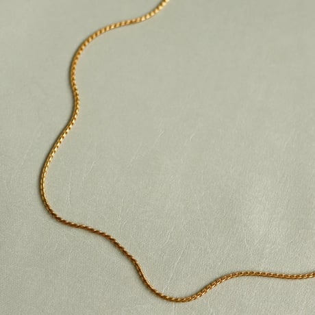 TEN. 正規商品 ユニセックス アクセサリー テン ツイスト チェーン ネックレス シルバー/ゴールド 38cm/50cm 2サイズ展開【即日発送】