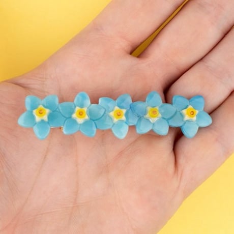 ククシュゼット 正規商品 ヘアアクセ クリップ ピン ヘアピン 花 フランス Coucou Suzette 忘れな草 ヘア クリップ ブルー(fmnclip)