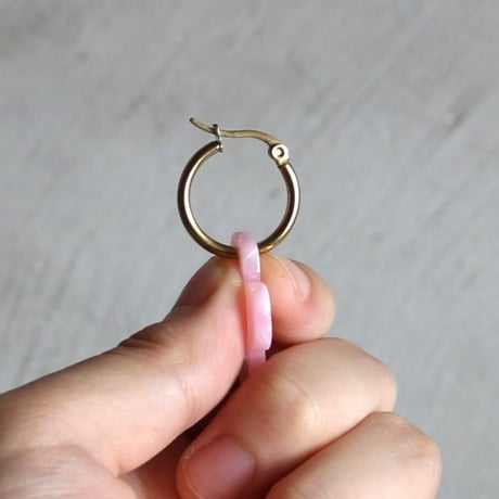 ククシュゼット 正規商品 ピアス レディース 両耳用 桜 花 かわいい フランス サクラ イヤリング ピンク (sakuraear)