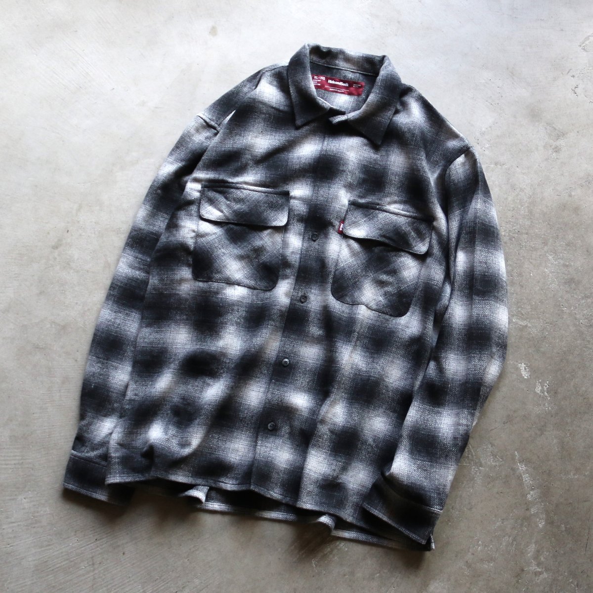 HIDEANDSEEK / Wool Ombre Check L/S Shirt / HS-1 HIDEANDSEEK / Wool Ombre Check L/S Shirt / HS-1