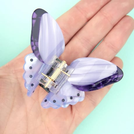 ククシュゼット 正規商品 ヘア アクセ クリップ 蝶 虫 かわいい ギフト Coucou Suzette 紫 蝶 ヘア クロー  パープル(pubutterflyclaw)