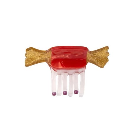 Coucou Suzette / Red Christmas Candy Mini Hair Claw / redchristmascandyminiclaw
