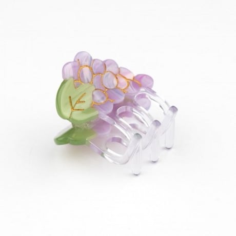 ククシュゼット 正規商品 ヘア ミニ アクセ クリップ フルーツ 果物 Coucou Suzette ブドウ ヘア クロー パープル (grapeminiclaw)