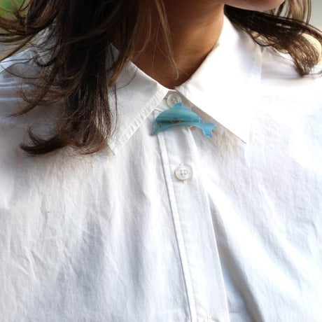 ククシュゼット 正規商品 ヘア アクセ ピン かわいい 海 夏 魚 フランス ギフト Coucou Suzette イルカ クリップ ブルー(dolphinclip)