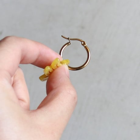 ククシュゼット 正規商品 ピアス レディース 2個売り 両耳用 フルーツ かわいい フランス バナナ イヤリング イエロー (bananaear)