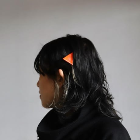 ククシュゼット 正規商品 ヘア アクセ クリップ レトロ かわいい フランス Coucou Suzette 三角形 ヘアクリップ オレンジ(triangleclip)