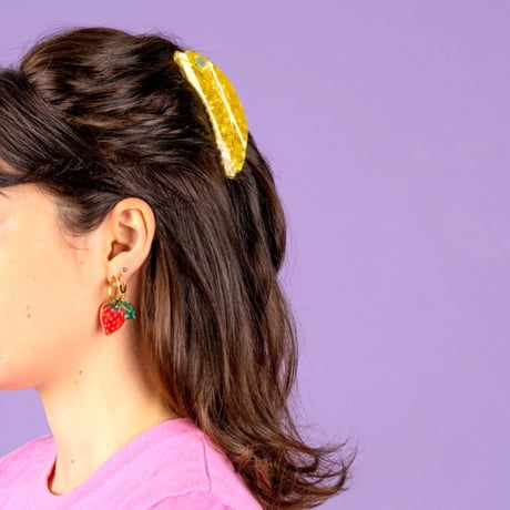 ククシュゼット 正規商品 ヘア アクセ クリップ フルーツ 果物 Coucou Suzette バナナ ヘア クロー イエロー  (bananaclaw)