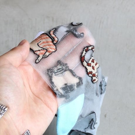 Coucou Suzette / ニャオ キャット シアー ソックス / meowshsocks