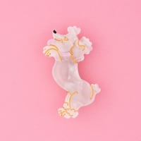 ククシュゼット 正規商品 ヘアアクセ クリップ ピン ヘアピン 犬 かわいい フランス Coucou Suzette プードル ヘア クリップ ホワイト(poodleclip)