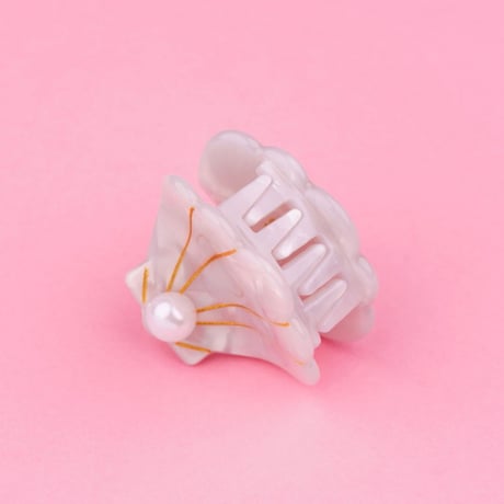 ククシュゼット 正規商品 ヘア ミニ アクセ クリップ 海 夏 Coucou Suzette ホタテ 貝 ミニ ヘアクロー ホワイト  (scallopshellminiclaw)