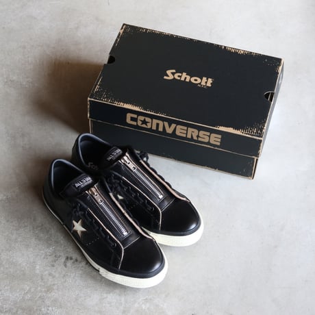 【4月3日発売開始】CONVERSE×Schott コンバース×ショット CONVERSE ONE STAR Z / Schott ワンスター Z レザー ブラック BLACK 2026春夏新作