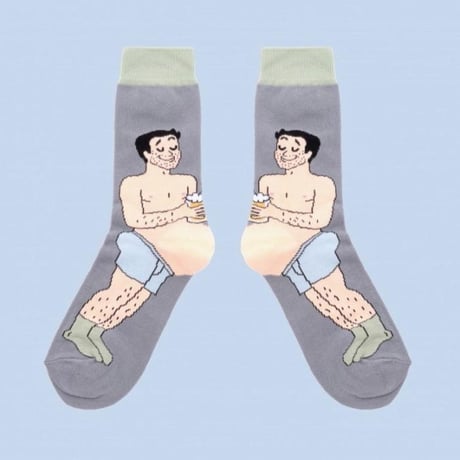 ククシュゼット 正規商品 靴下 メンズ おしゃれ 白人 フランス クルー丈 Coucou Suzette ビール腹 ソックス Beer Belly Socks (beerbellysocks)