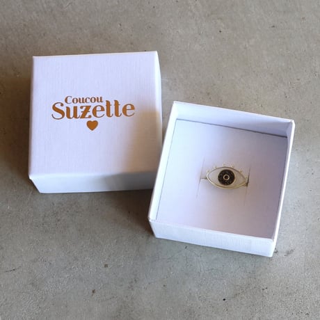 ククシュゼット 正規商品 アクセ 指輪 アイ ムード リング Eye Mood Ring ホワイト×ゴールド White×Gold (eyering)