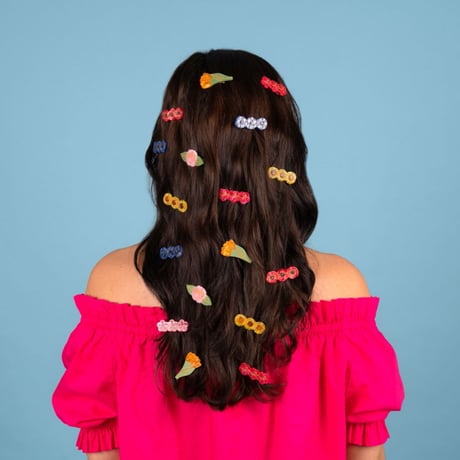 ククシュゼット 正規商品 ヘアアクセ クリップ ピン 花 ヘアピン フランス Coucou Suzette アネモネ ヘア クリップ ブルー (anemoneclip)