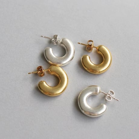 TEN. 正規商品 ユニセックス アクセサリー テン ベーグル ピアス シルバー/ゴールド【即日発送】