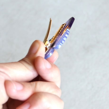 ククシュゼット 正規商品 アクセ ピン クリップ 虫 かわいい ギフト Coucou Suzette 紫色 蝶 ヘア クリップ パープル(pubutterflyclip)