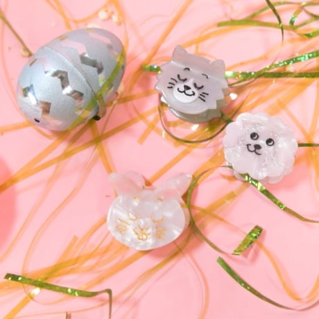 ククシュゼット 正規商品 ヘア ミニ アクセ クリップ うさぎ Coucou Suzette ラビット ミニ ヘア クロー  ホワイト (rabbitminiclaw)