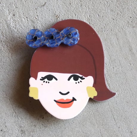 ククシュゼット 正規商品 ヘアアクセ クリップ ピン 花 ヘアピン フランス Coucou Suzette アネモネ ヘア クリップ ブルー (anemoneclip)