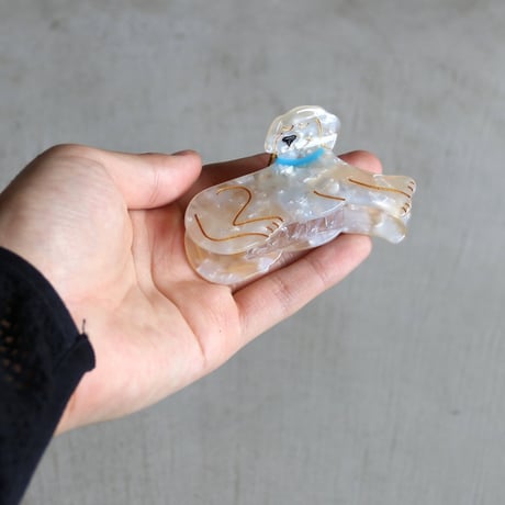 ククシュゼット 正規商品 ヘア アクセ クリップ 犬 ラブラドール ヘア クロー ベージュ (labradorclaw)
