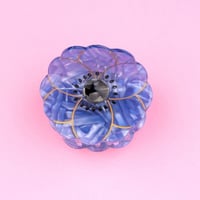 ククシュゼット 正規商品 ヘア アクセ クリップ かわいい 花 フランス Coucou Suzette アネモネ ヘア クロー ブルー (anemoneclaw)