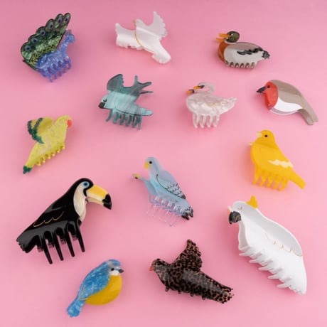 ククシュゼット 正規商品 ヘア アクセ クリップ かわいい 鳥 フランス Coucou Suzette ツバメ 燕 ヘア クロー ブルー (swallowclaw)