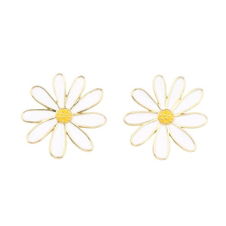 ククシュゼット 正規商品 ピアス レディース 2個売り 両耳用 花 かわいい フランス マーガレット イヤリング ゴールド(margueriteear)