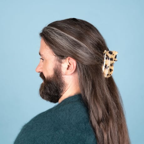 ククシュゼット 正規商品 ヘア アクセ クリップ かわいい 猫 トラネコ フランス Coucou Suzette タビー キャット ヘア クロー ベージュ系 べっ甲模様(tabbycatclaw)