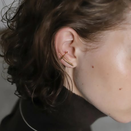 TEN. 正規商品 ユニセックス アクセサリー テン リニア イヤーカフ シルバー/ゴールド【即日発送】