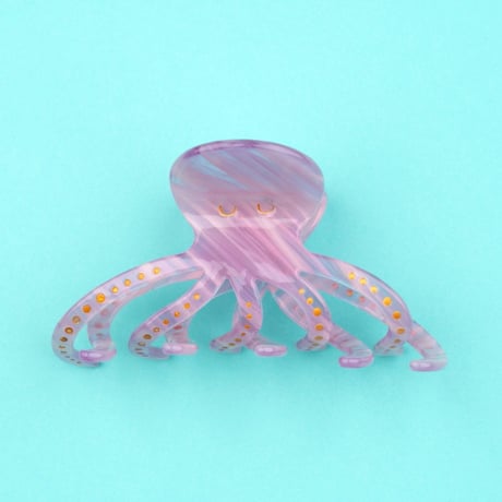 ククシュゼット 正規商品 ヘア アクセ クリップ かわいい 海 夏 魚 生き物 フランス Coucou Suzette タコ ヘア クロー パープル(octopusclaw)
