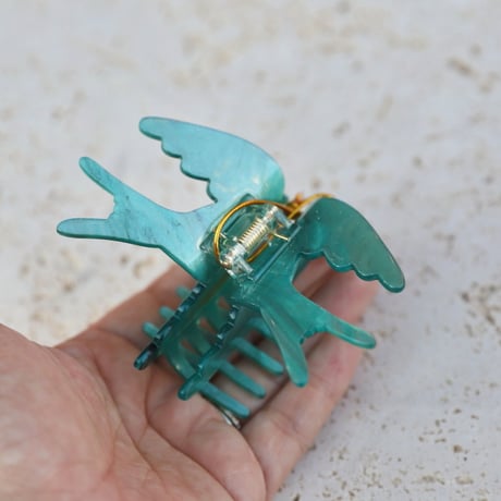 ククシュゼット 正規商品 ヘア アクセ クリップ かわいい 鳥 フランス Coucou Suzette ツバメ 燕 ヘア クロー ブルー (swallowclaw)