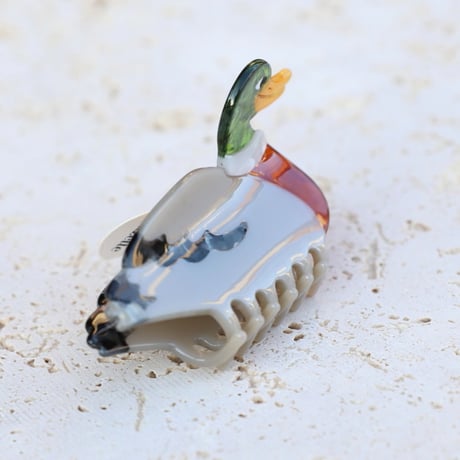 ククシュゼット 正規商品 ヘア アクセ クリップ かわいい 鳥 カモ フランス Coucou Suzette マガモ アヒル ヘア クロー マルチ (duckclaw)