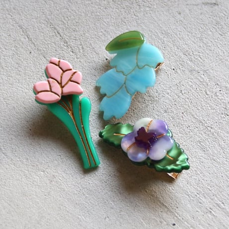 ククシュゼット 正規商品 ヘアアクセ クリップ ピン ヘアピン 花 フランス Coucou Suzette 藤の花 ヘア クリップ ピンク(wisteriaclip)