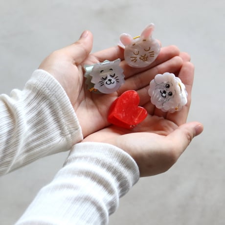 ククシュゼット 正規商品 ヘア ミニ アクセ クリップ 犬 Coucou Suzette ビションミニ ヘア クロー ホワイト(bichonminiclaw)